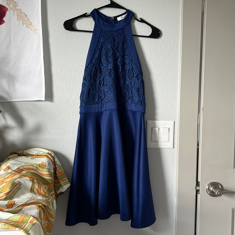Blue cocktail dress